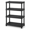 כוננית מדפים שחורה 4 קומות Halotex במידות 60 × 30 × 141.5 ס״מ – דגם TG5997854