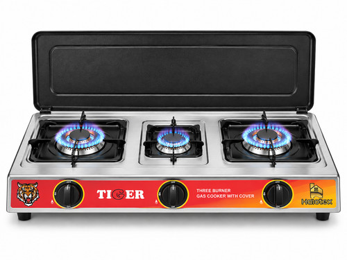 כירת גז 3 להבות Tiger Premium Halotex עם הצתה אלקטרונית