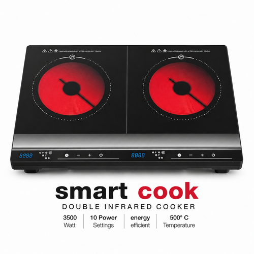כיריים אינפרא אדום כפולות CREST Smart Cook CR-5289 3500W