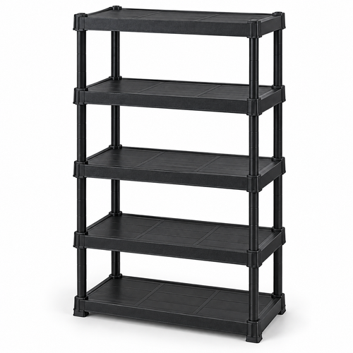 כוננית מדפים מפלסטיק 5 קומות Halotex במידות 90 × 44 × 184 ס״מ – דגם TG59940S5