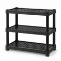 כוננית מדפים שחורה 3 קומות Halotex במידות 60 × 30 × 96 ס״מ – דגם TG5997853